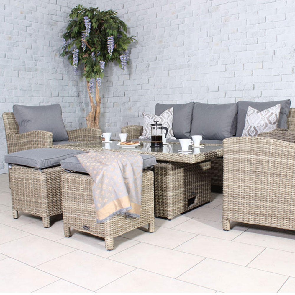 Royalcraft Wentworth Rattan Effect 7 Seater Sofa Dining Set Image 8