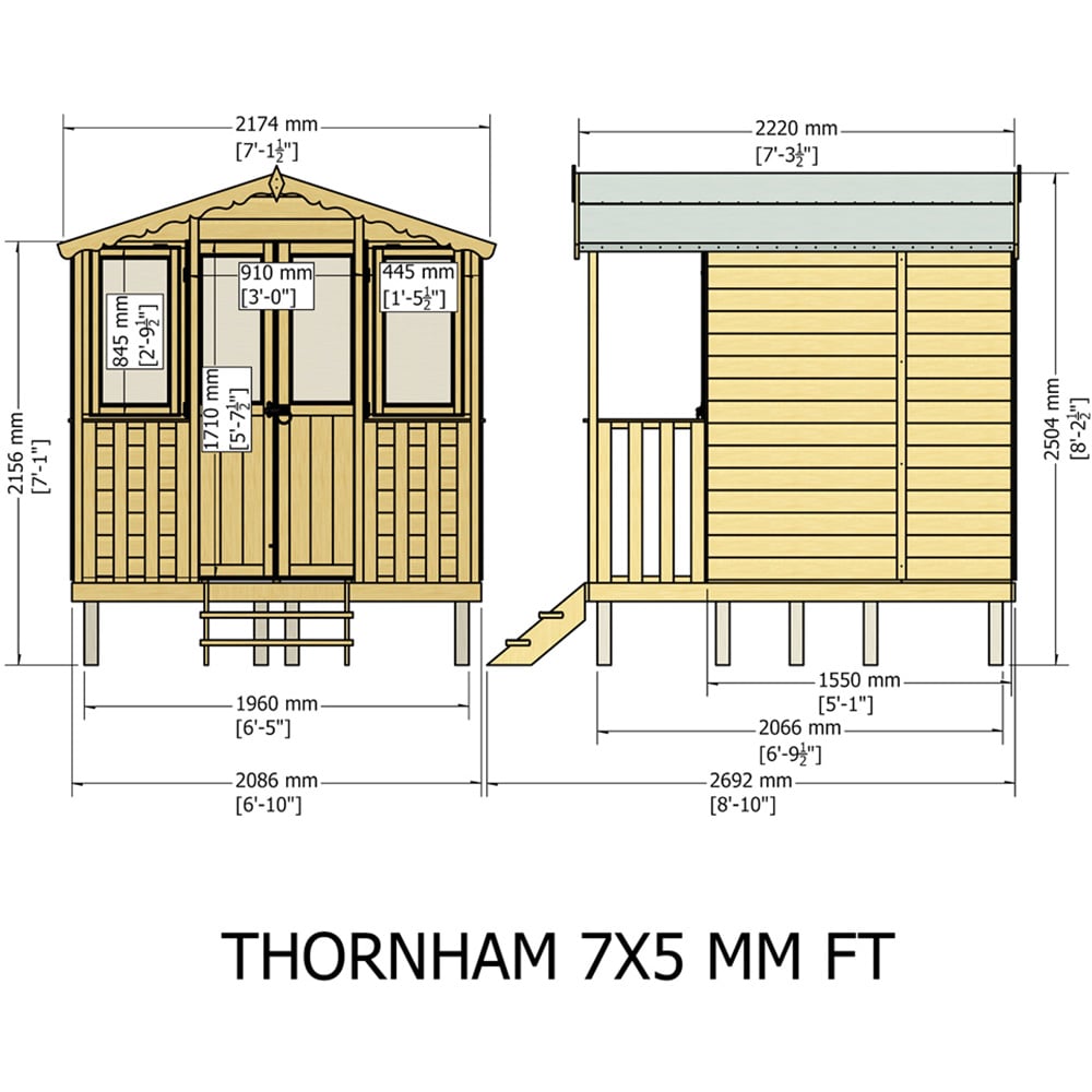 Shire Thornham 7 x 7ft Double Door Summerhouse Image 6