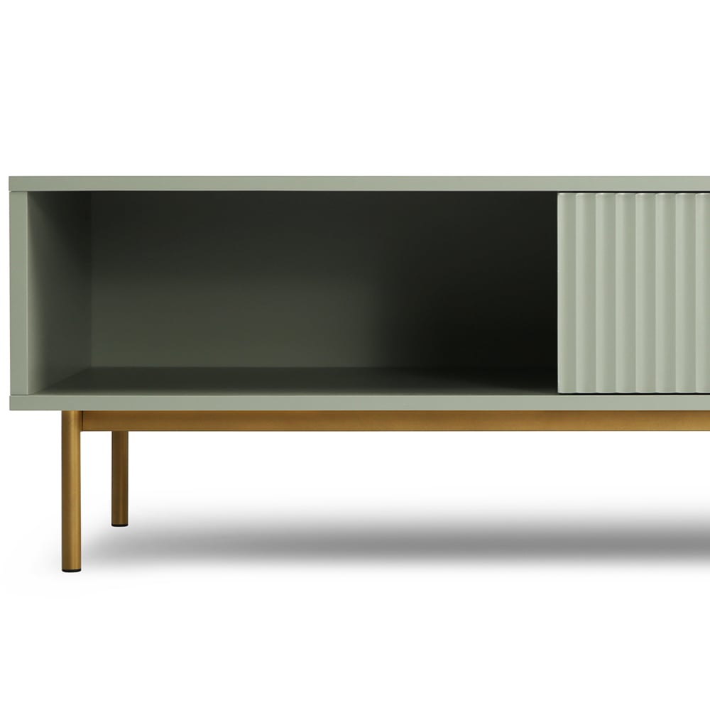 Devon Single Drawer Single Shelf Sage Coffee Table Image 3