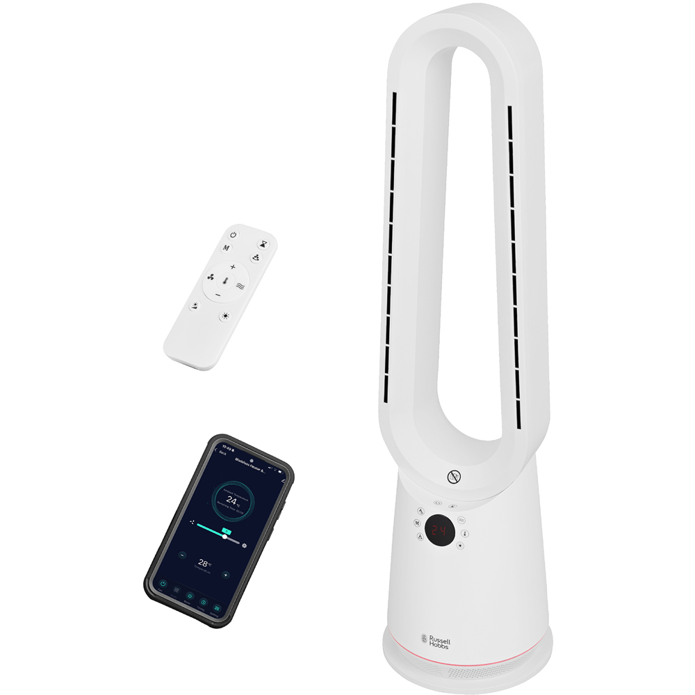 Russell Hobbs RHBHC2030W-SMT White Smart Bladeless Heater and Cooler with Remote 2000W Image 2