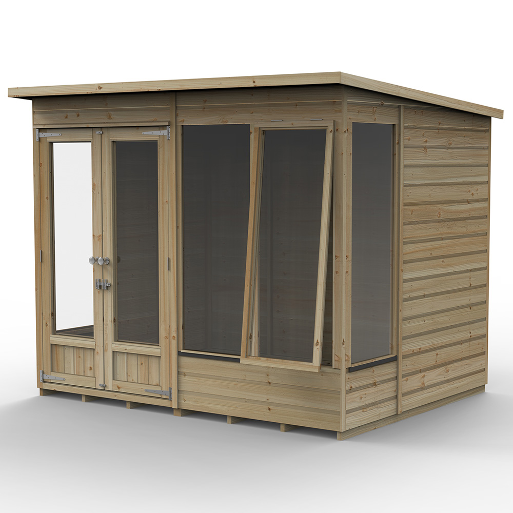 Forest Garden Beckwood 8 x 6ft Single Front Opening Pent Summerhouse Image 5
