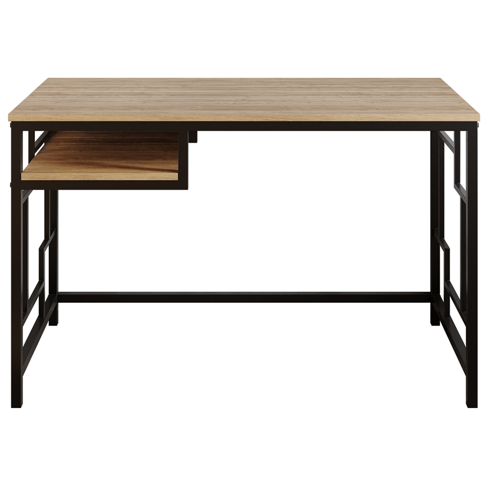 Decorotika Victory Single Shelf Wide Study Desk Black and Walnut Image 2