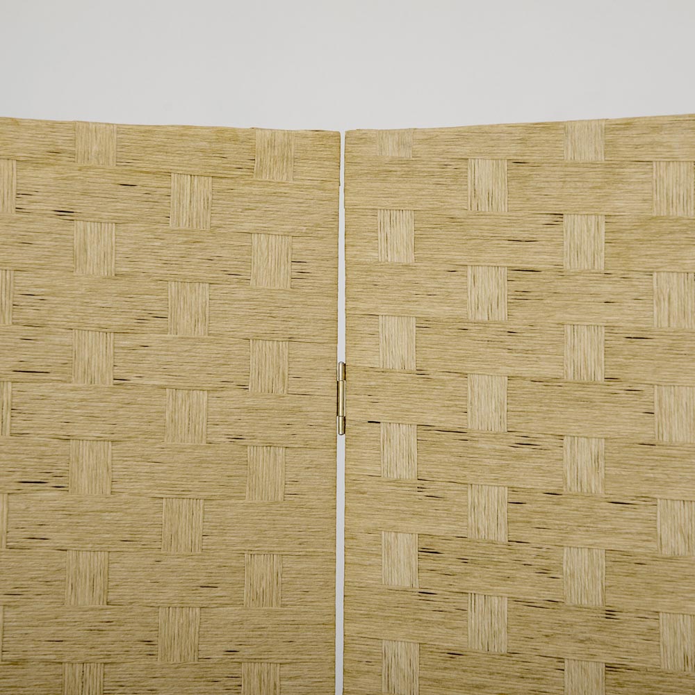 Portland 4 Panel Brown Folding Privacy Screen 169.5 x 159.5cm Image 4