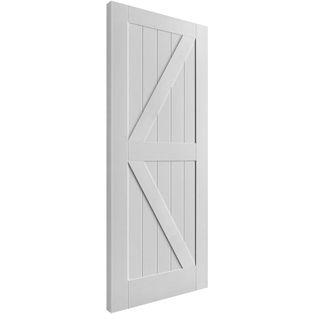 White Primed Barn FLB Internal Door 1981 x 686 x 35mm Image 3