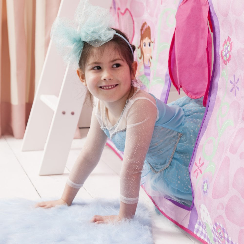 Noa and Nani Moro White Mid Sleeper Bed with Slide and Fairies Tent Image 3