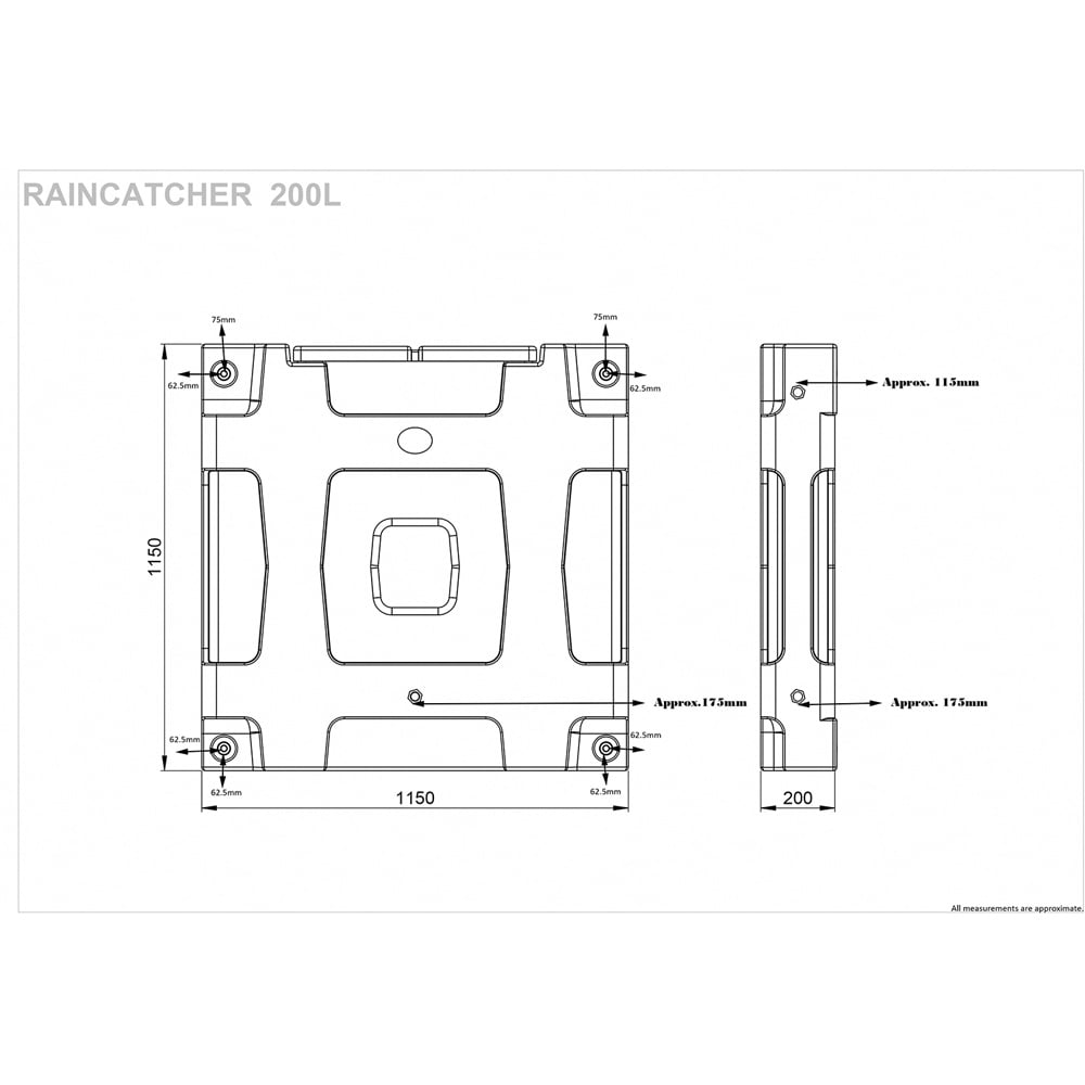 Spudulica RainCatcher Wall Mounted Water Butt 200L Image 3
