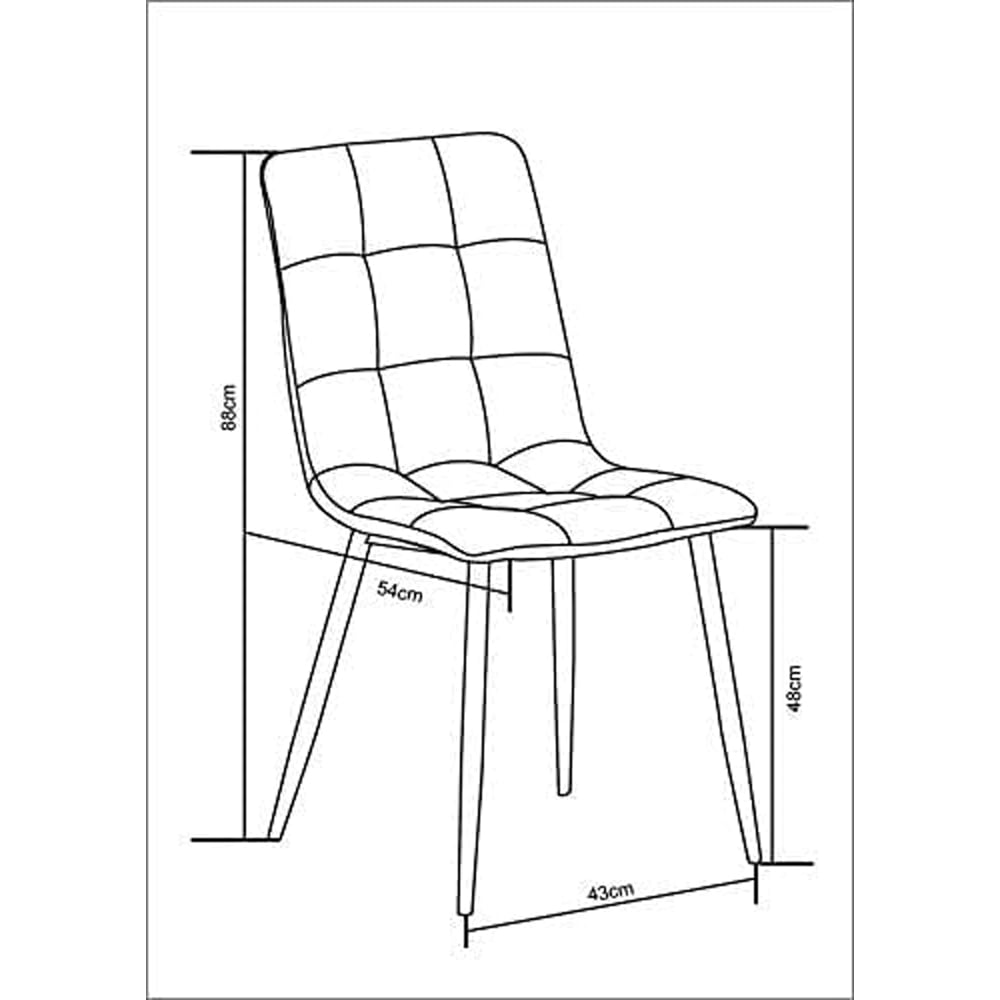 Henri Set of 2 Pink Faux Suede Leather Dining Chair Image 6