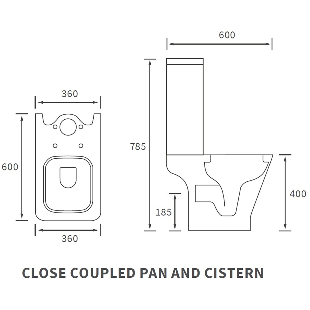 Bathstore Algarve Close Coupled Open Back WC and Soft Close Wrap Seat with Dual Flush Image 5