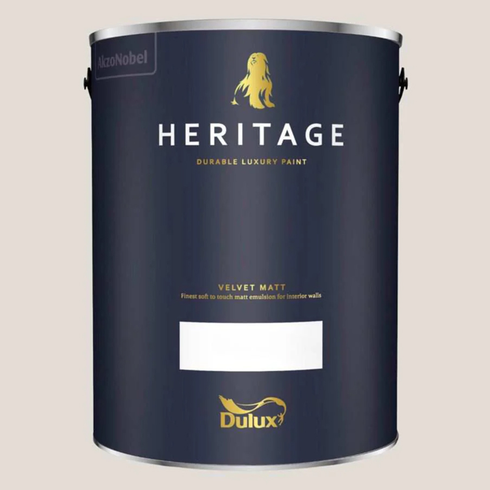 Dulux Heritage Walls and Ceilings Pebble Grey Velvet Matt Emulsion Paint 5L Image 2