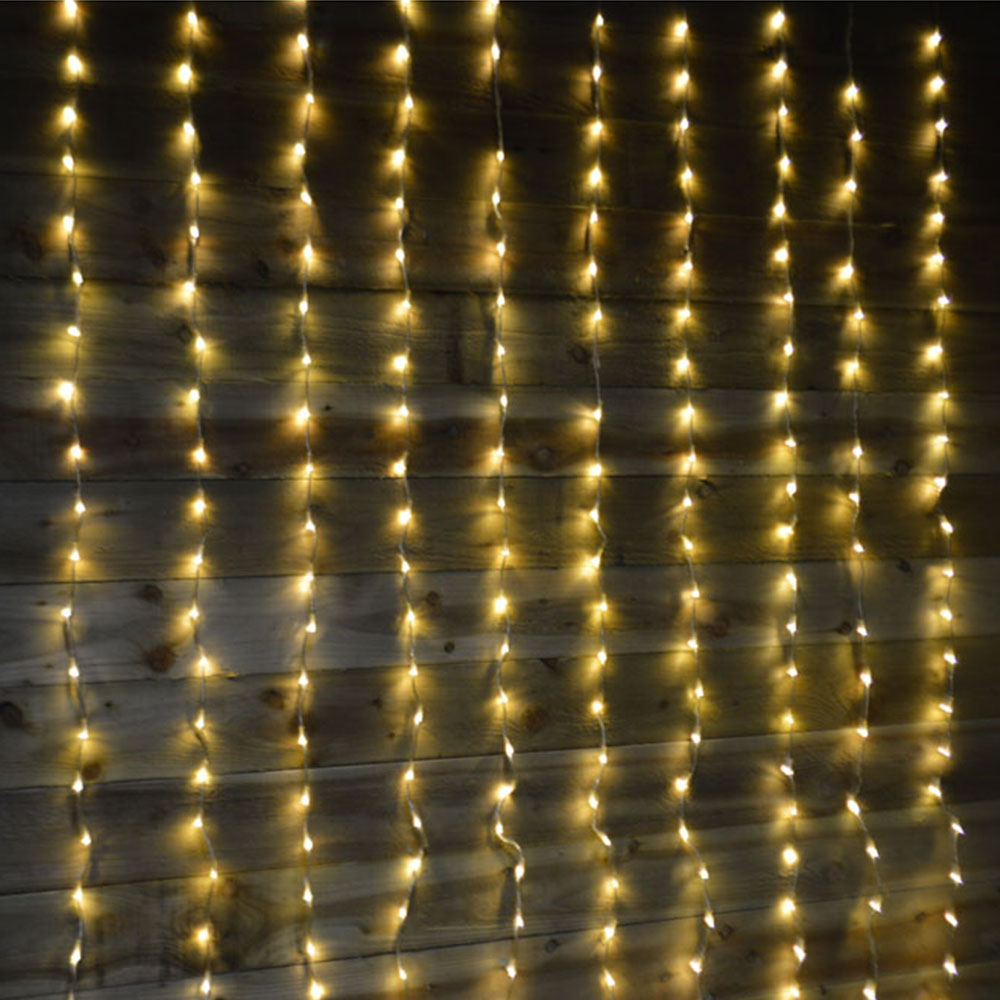 Premier 240 Warm White LED Cascading Waterfall Effect Curtain Light 1.5 x 2m Image 5