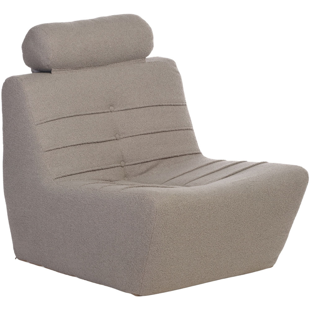 Desser Furniture Shadow Grey Boucle Fabric Cosy Chair Image 2