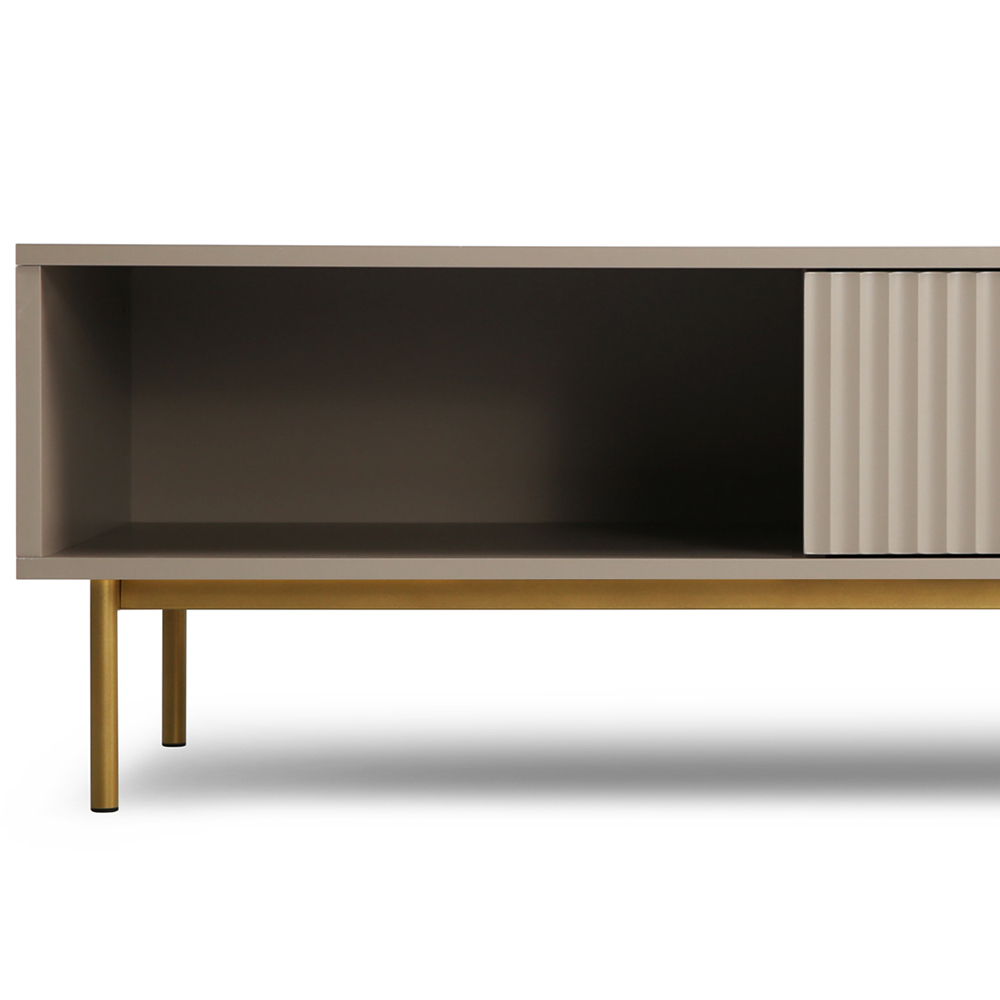 Devon Single Drawer Single Shelf Grey Coffee Table Image 3