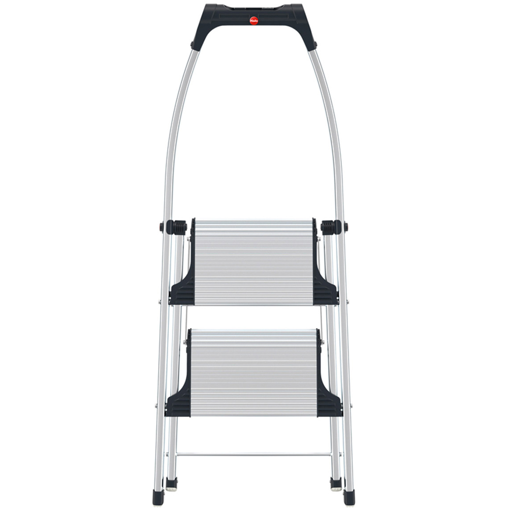 Hailo 4302-301 K100 2 Tread Topline Aluminium Comfort Step Ladder Image 4