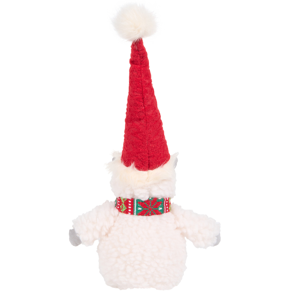 Shelf Sitting Christmas YetiRed and White Image 3