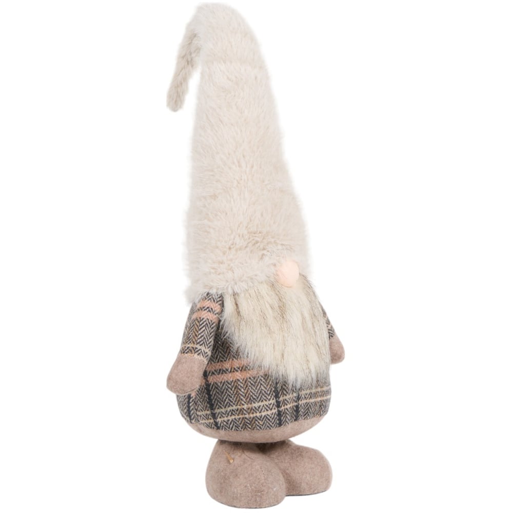 Fluffy Tartan Gonk - Beige Image 2