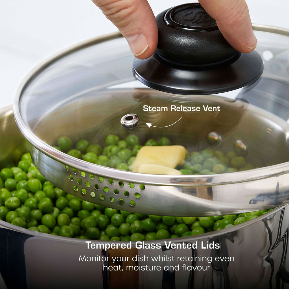 Swan Townhouse 3 Piece Stainless Steel Saucepan Set Image 4