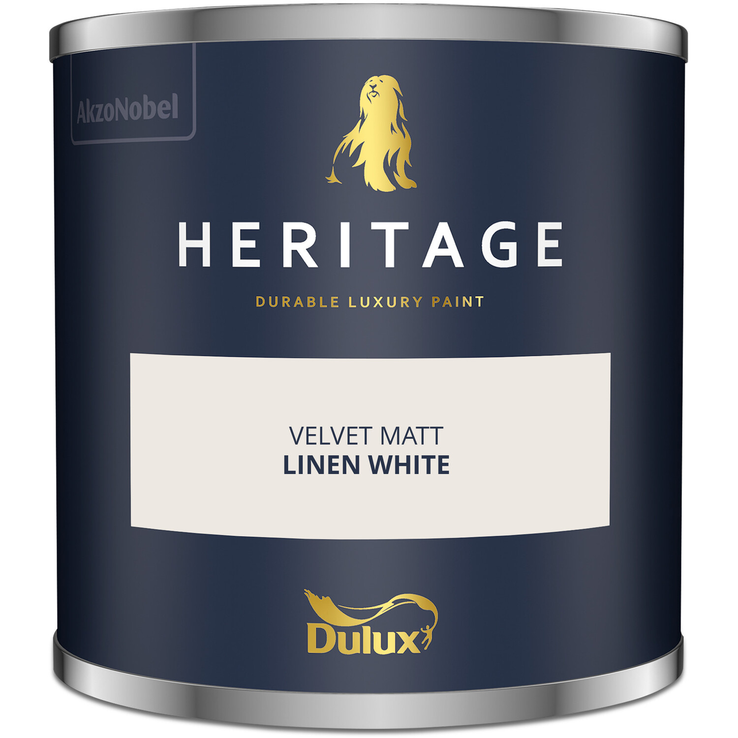 Dulux Heritage Walls and Ceilings Linen White Velvet Matt Emulsion Paint Tester Image 2