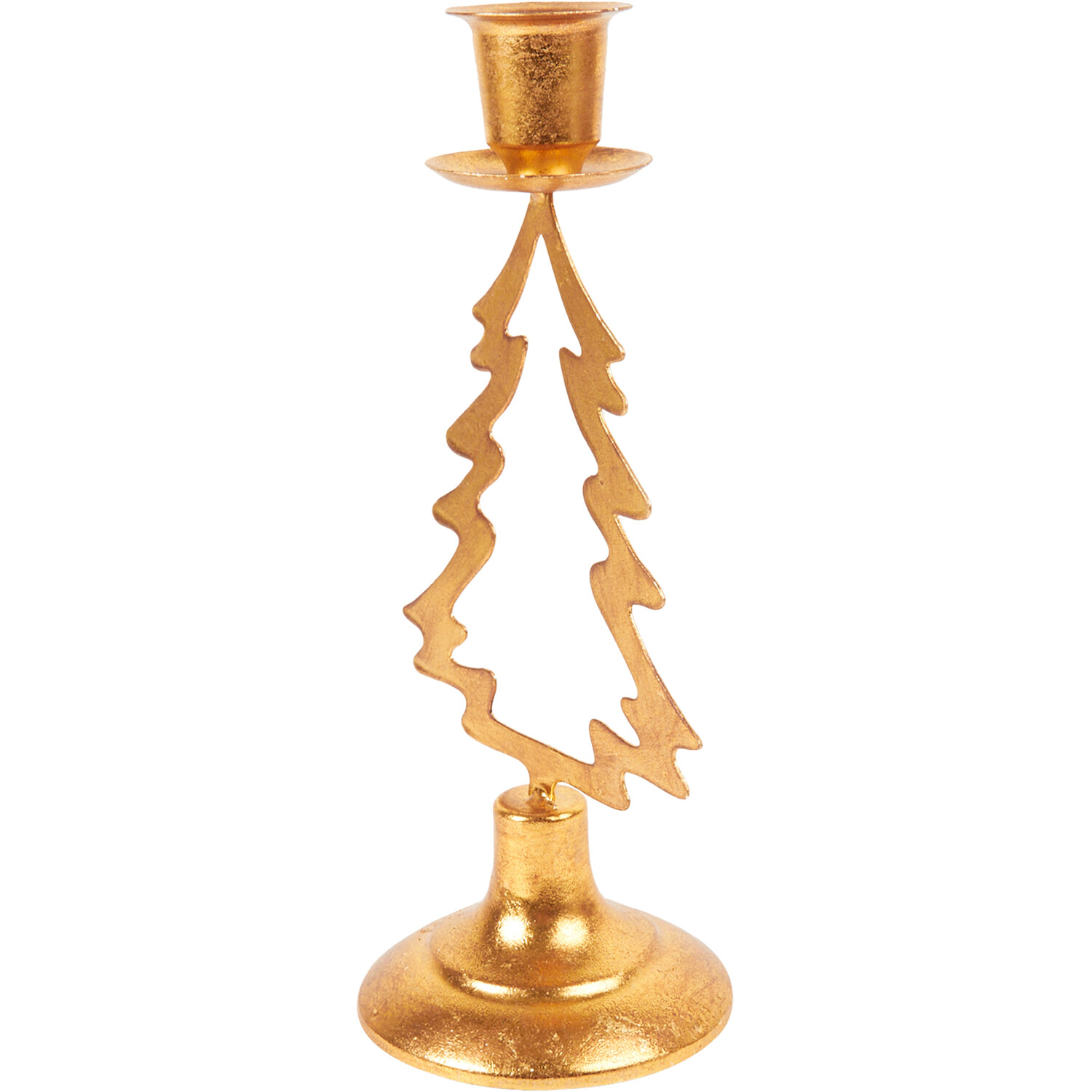 Tree Shaped Candlestick Holder Gold - Gold Image 4