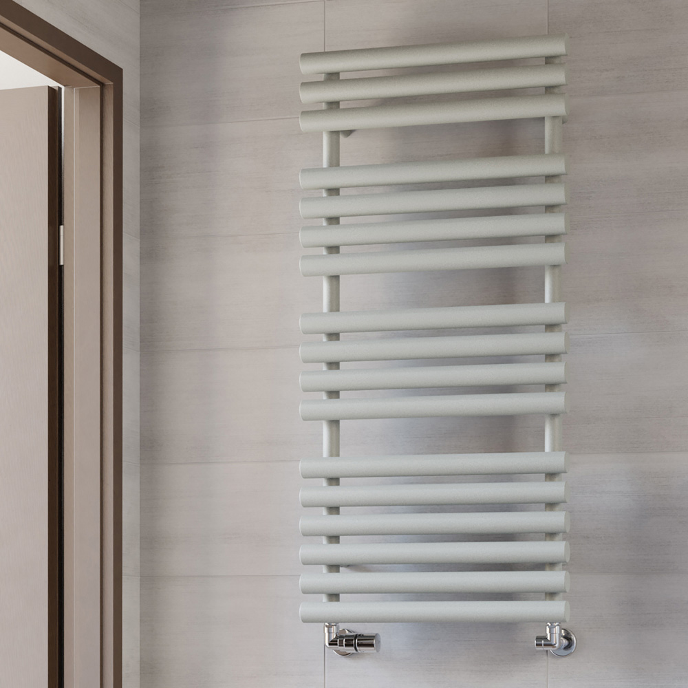 Terma Rolo Towel 2111BTU Salt n Pepper Heated Towel Rail 1085 x 520mm Image 2