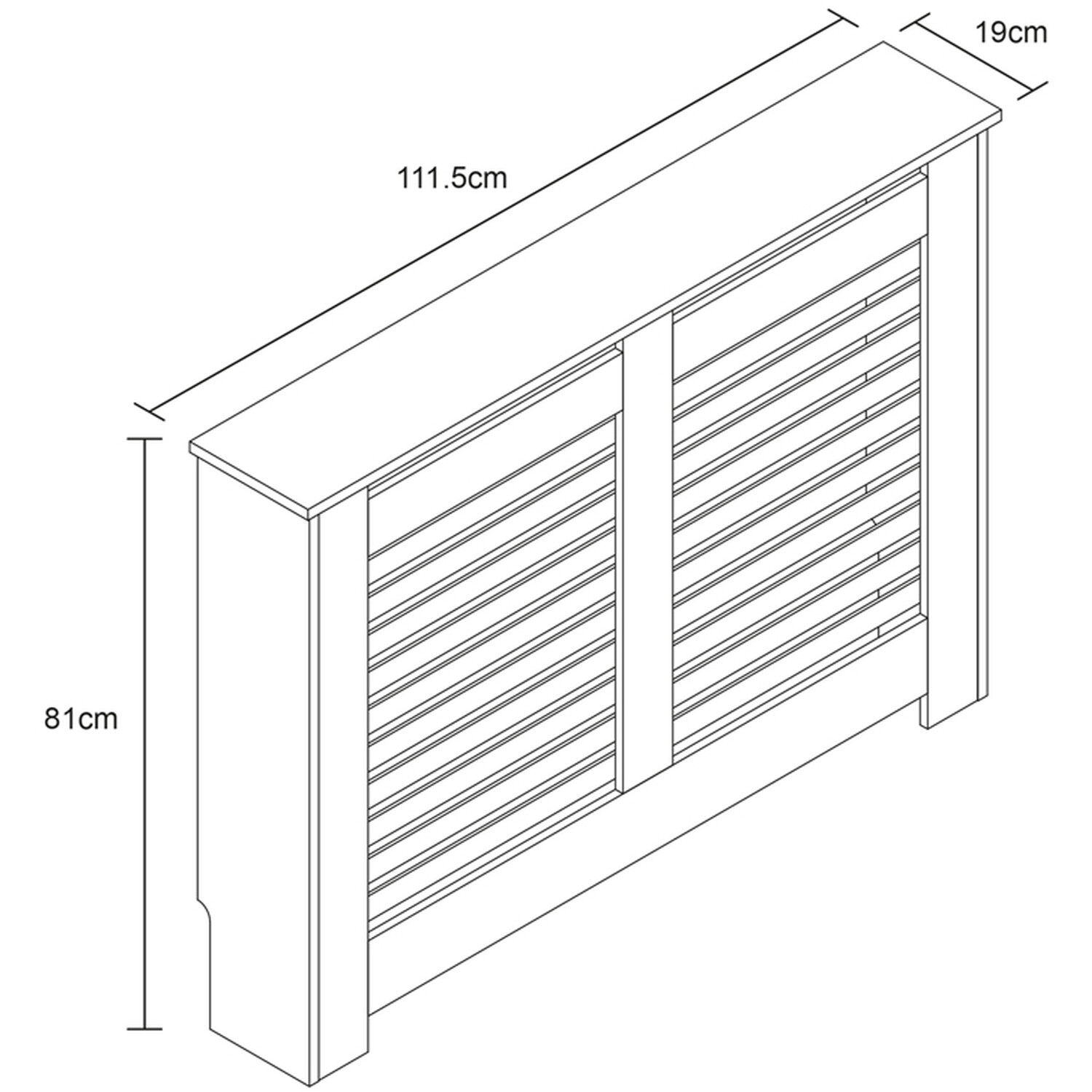 Contemporary Radiator Cabinet White Medium Image 7