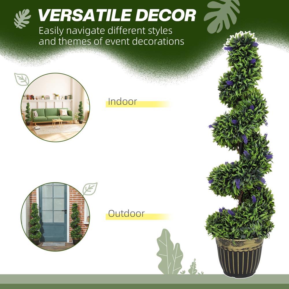 Portland Lavender Decorative Artificial Plant in Pot 115cm 2 Pack Image 8