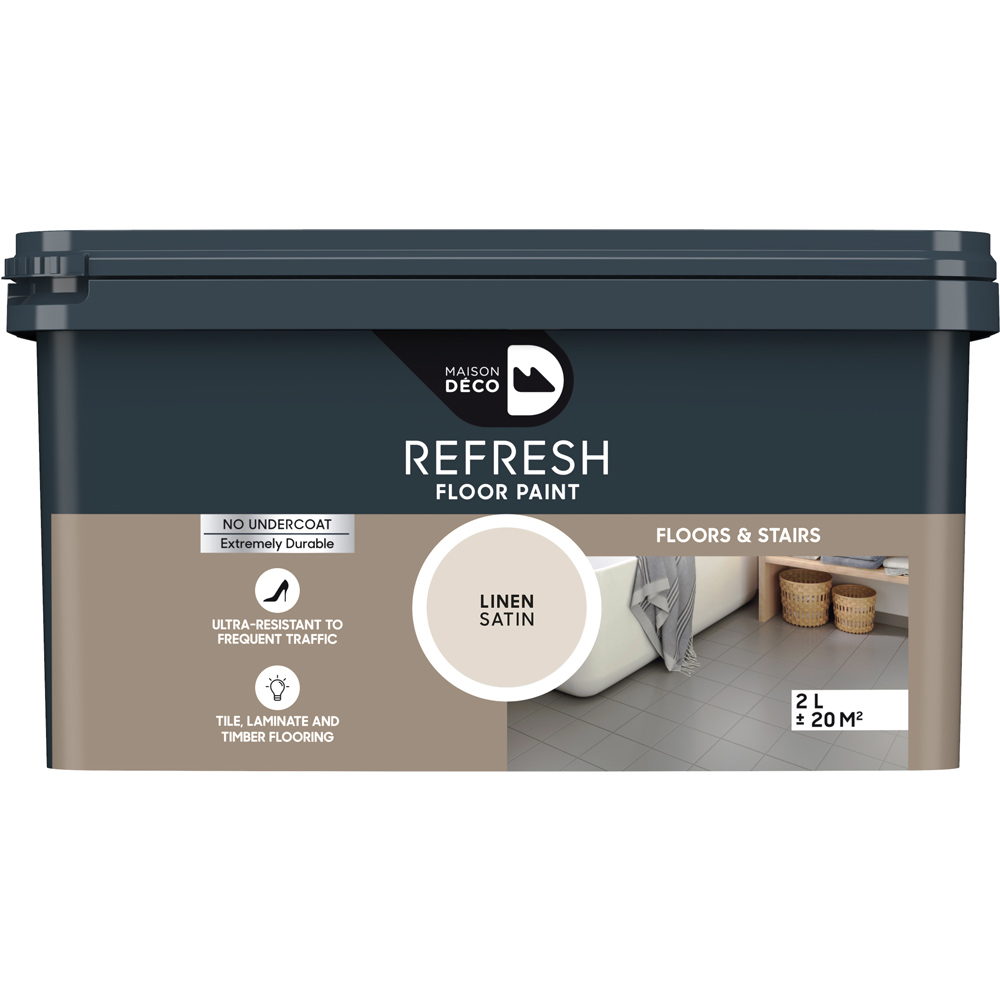 Maison Deco Refresh Floor Linen Satin Paint 2L Image 2