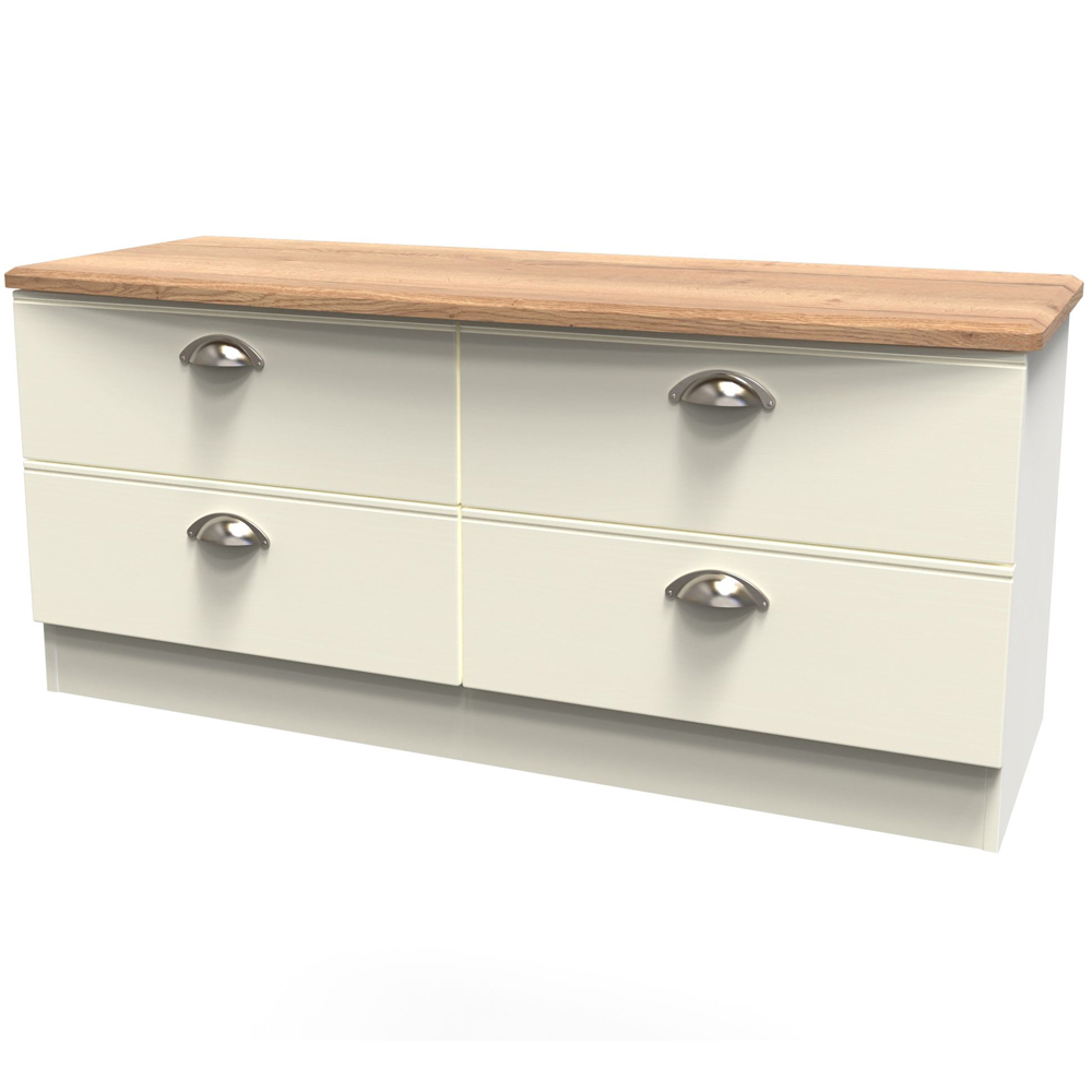 Crowndale Victoria 4 Drawer Cream Ash and Oak Bedbox Image 4