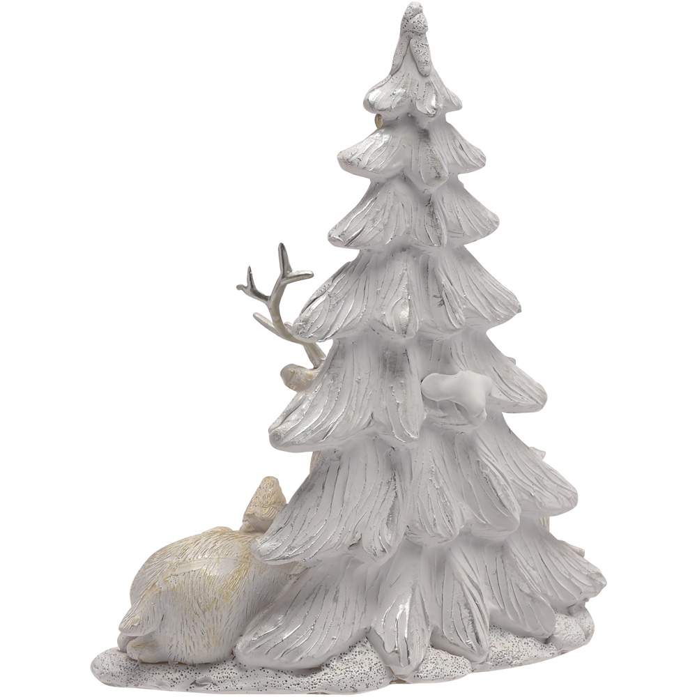 The Christmas Gift Co White Reindeer Squirrel and Rabbit Figurine Image 4