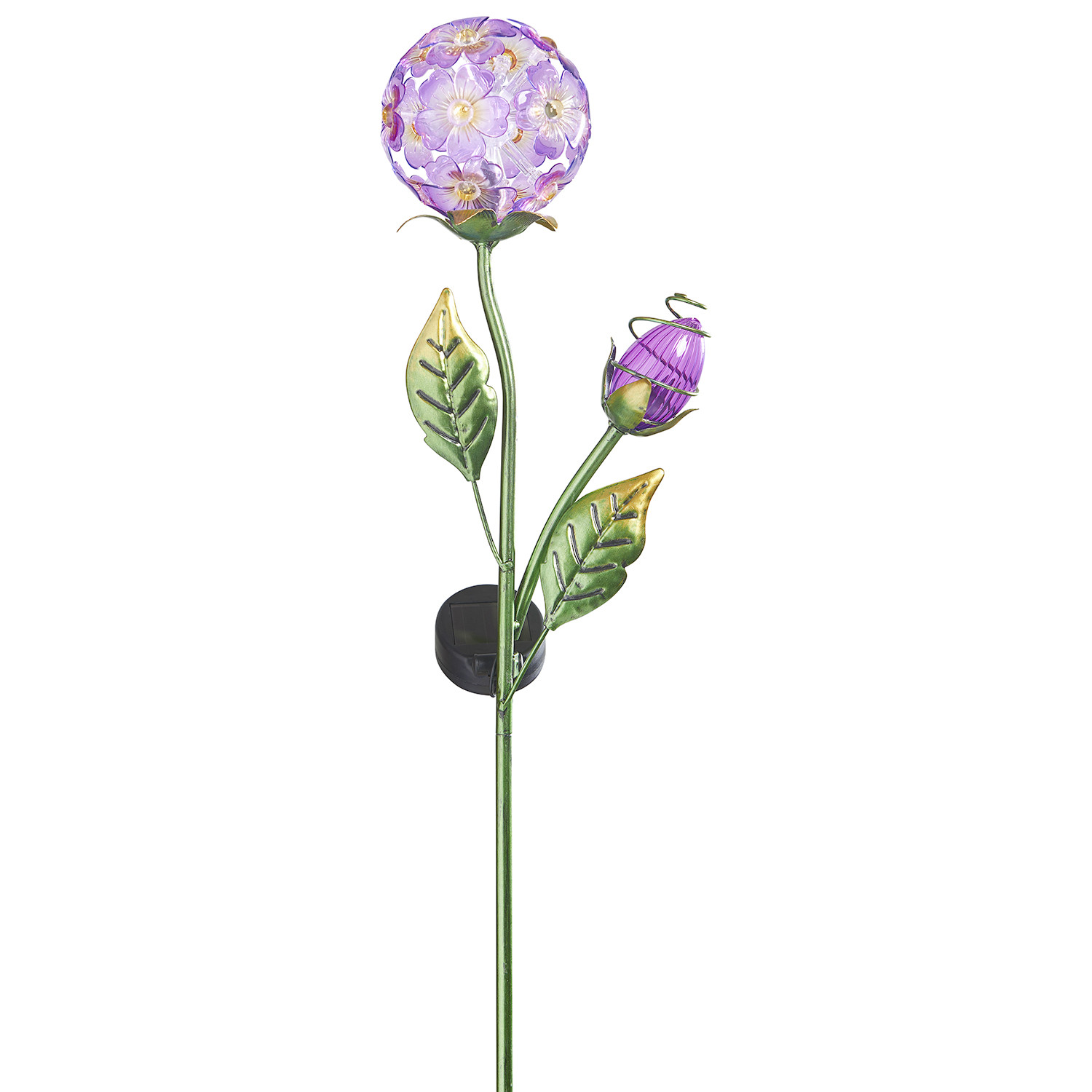 Single Floral Ball Solar Stake Light in Assorted styles Image 2