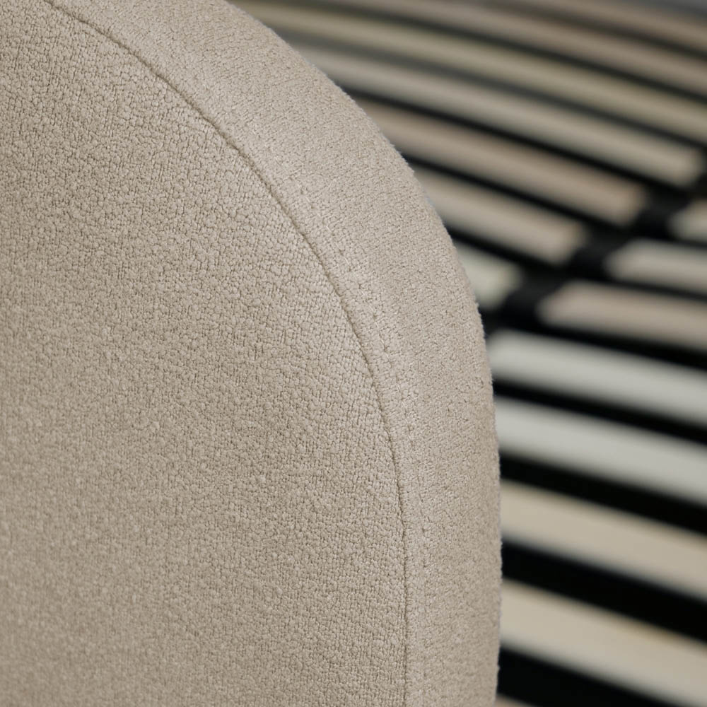 GFW Florence Boucle King Size Natural Stone Brown Ottoman Bed Image 9