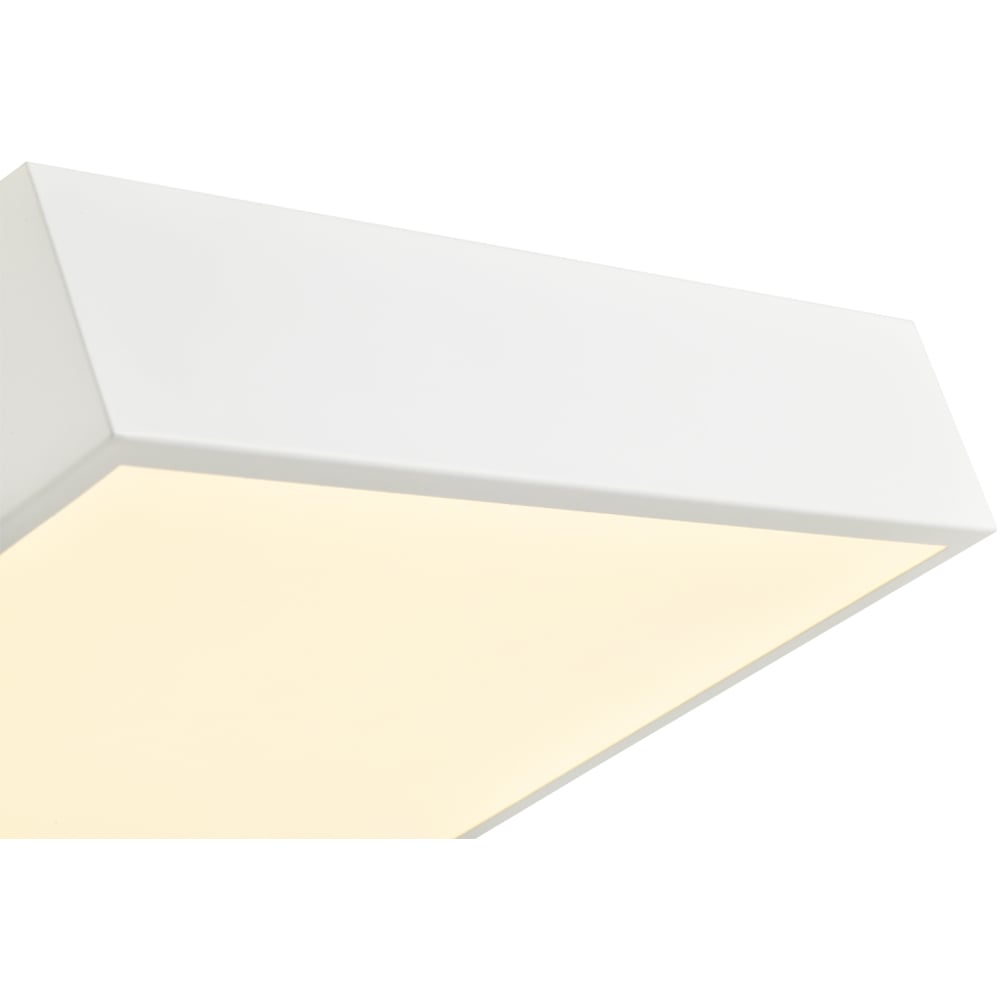 Happy Homewares Matte White Bright LED Flush Square Ceiling Light Image 3