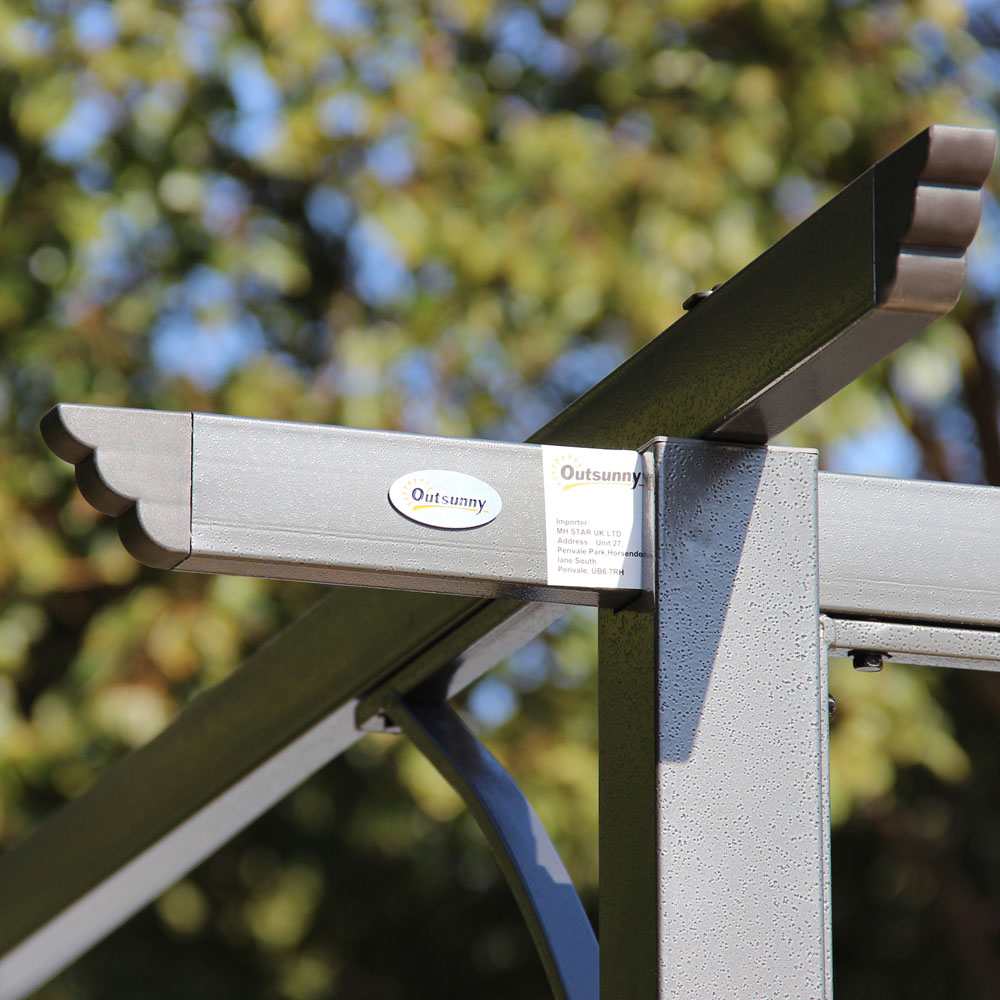 Outsunny 3.5M X 3.5M Metal Pergola Image 3