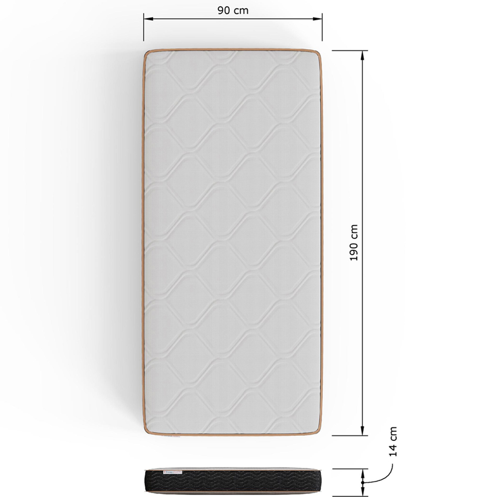 GFW Single Black Faux Leather Side Lift Ottoman Bed with Bonnell Mattress Image 9