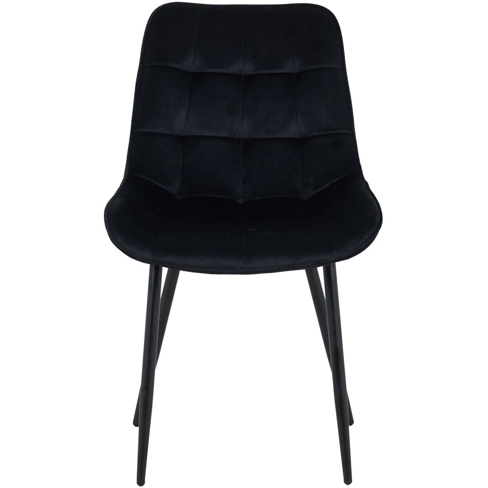 Indoor Living Erica 4 Seater Velvet Marble Top Dining Set Black Image 4