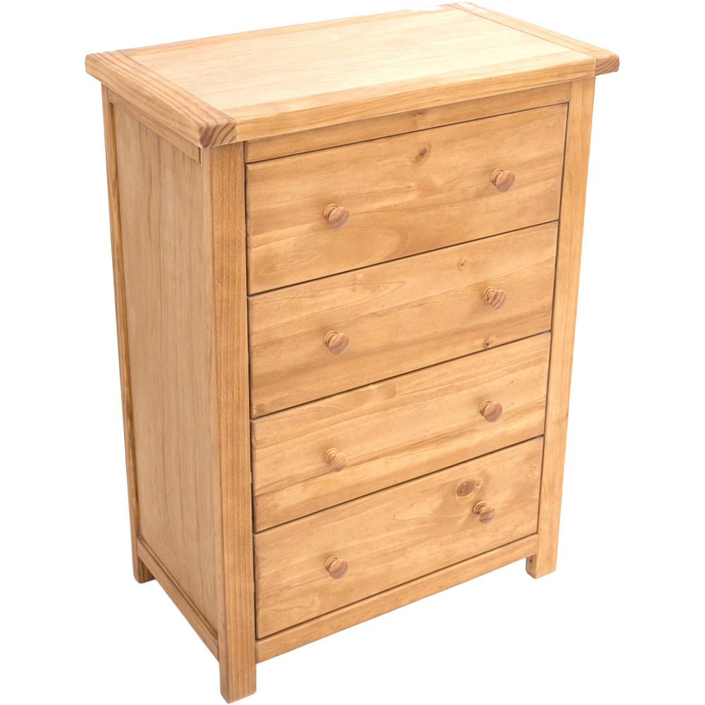 Cabinet Bits Lugo 4 Drawer Antique Wax Wood Knob Chest of Drawers Image 4