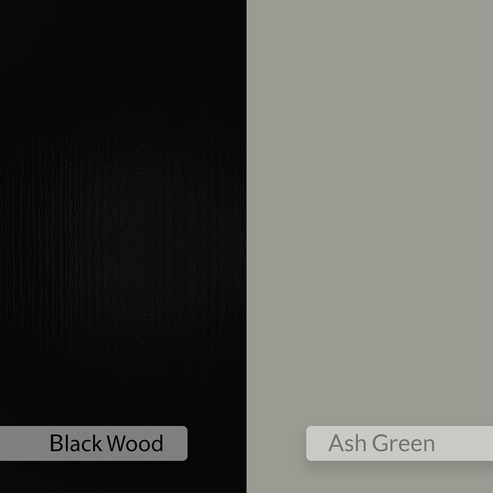 Decortie Vale Midi 10 Shelf Black Wood and Ash Green Bookcase Image 6