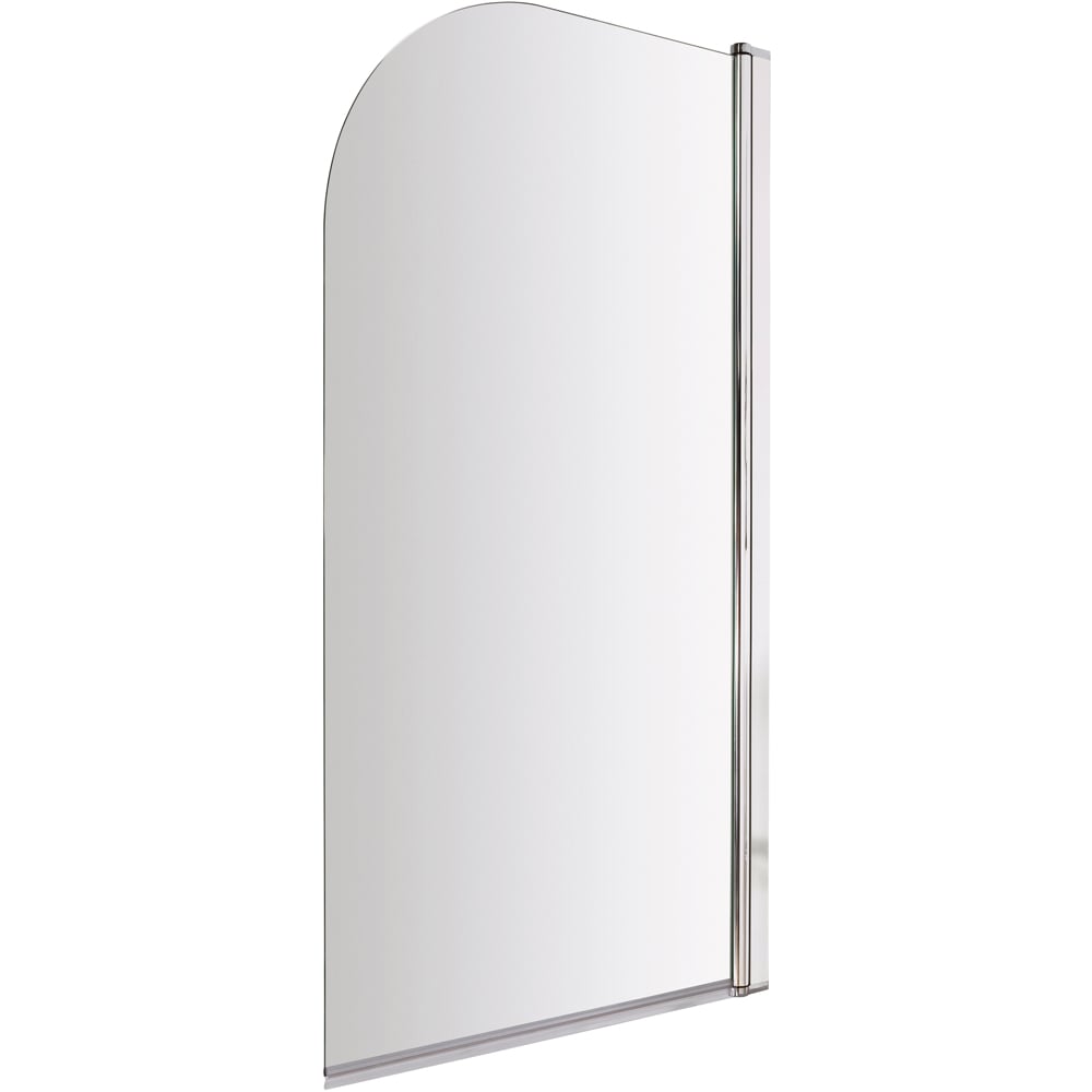 nuie Chrome Round Shower Bath Screen 785mm Image 1