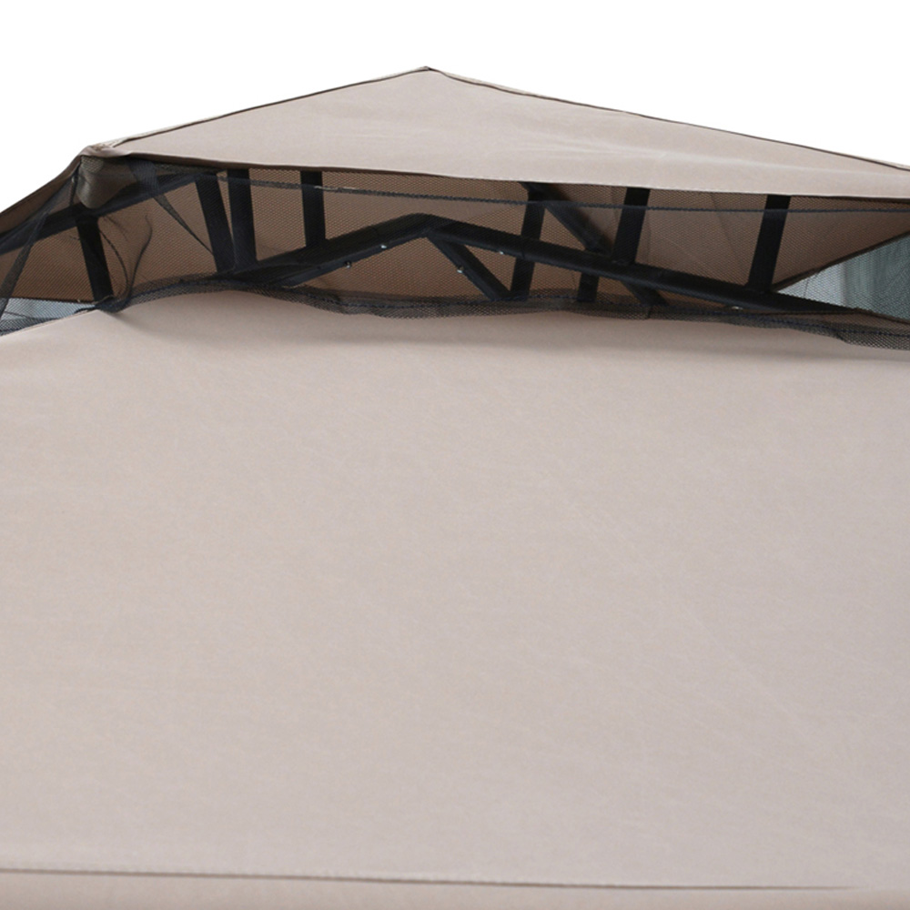3x3m Gazebo 2-tier Taupe Image 3