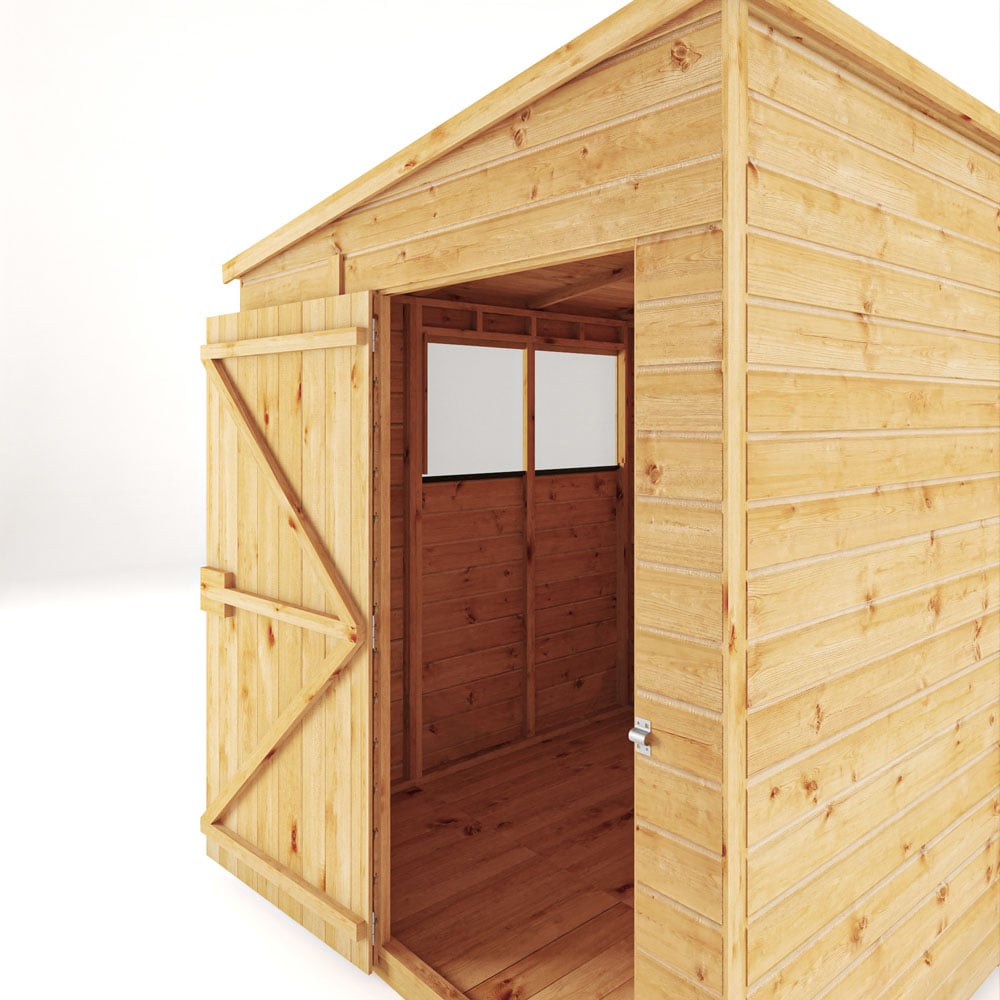 Mercia Woodsman 6 x 6ft Shiplap Glass Pent Shed Image 5