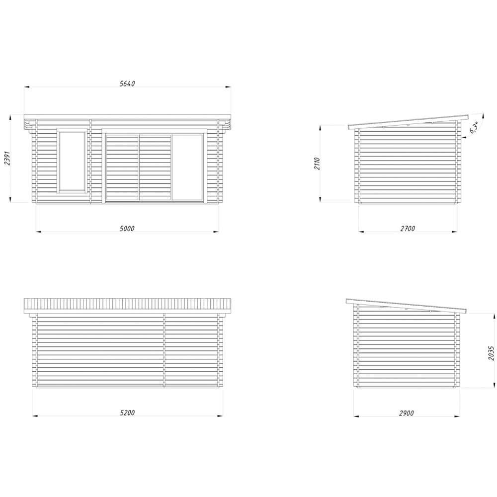 Palmako Sanna 16.4 x 8.8ft Pent Outdoor Sauna Image 9