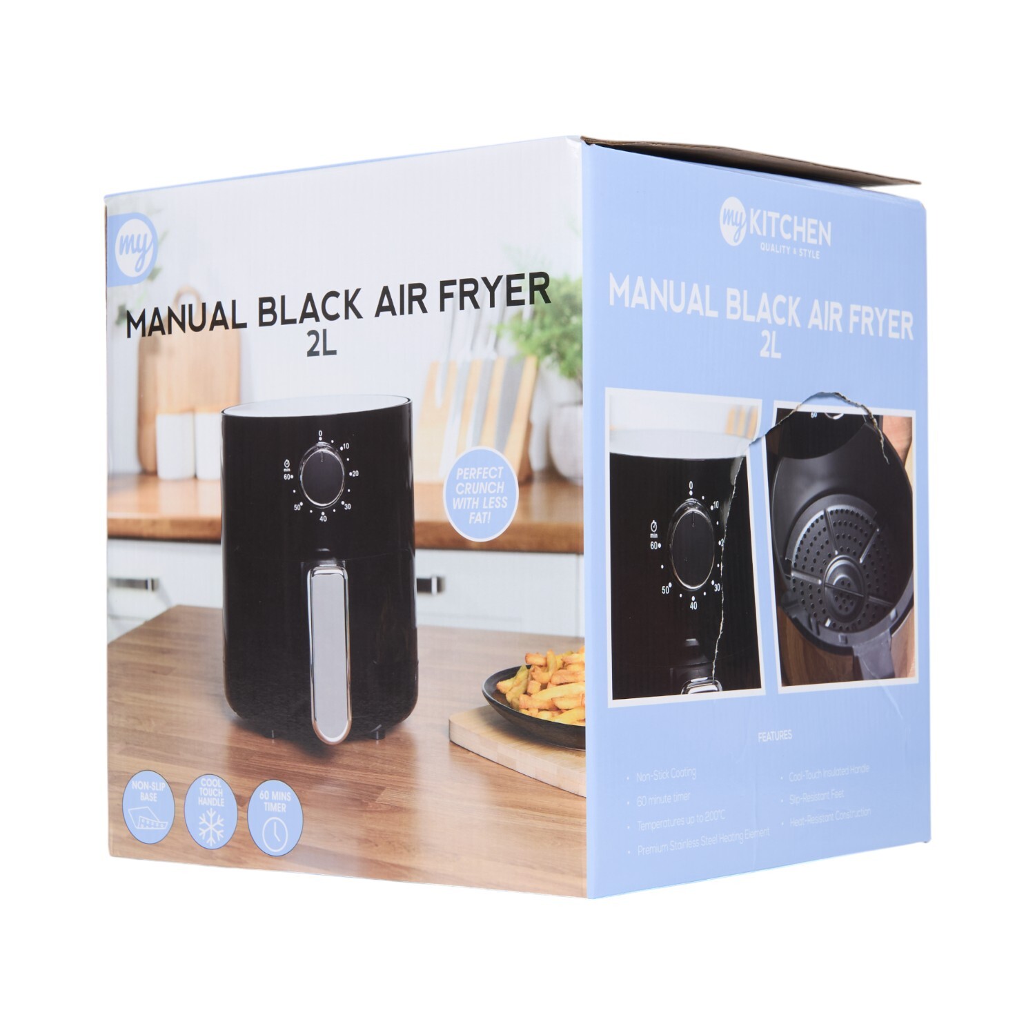 MY Manual Black Air Fryer Black Image 7