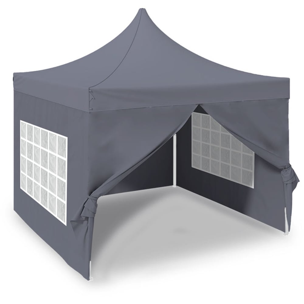 Jack Stonehouse 3 x 3m Dark Grey Portable Pop Up Gazebo Image 2