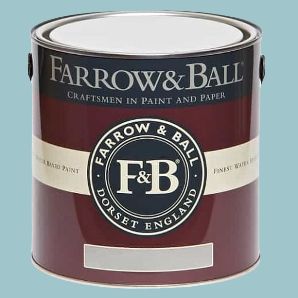 Farrow & Ball Interior Wood and Metal 210 Blue Ground Flat Eggshell Paint 2.5L Image 2