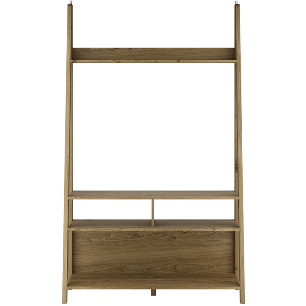 Tiva 5 Shelf Oak Ladder TV Unit Image 3