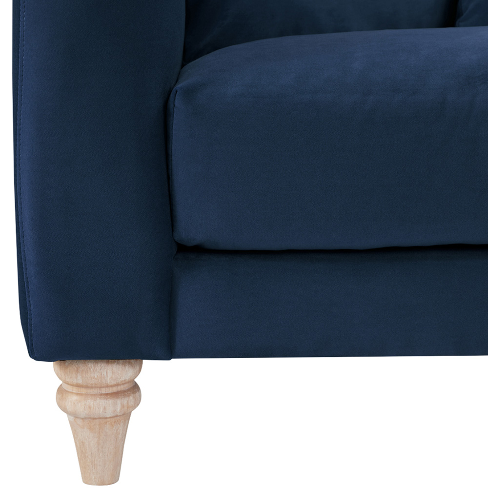 Home Detail Covent 3 Seater Navy Blue Velvet Sofa Image 6