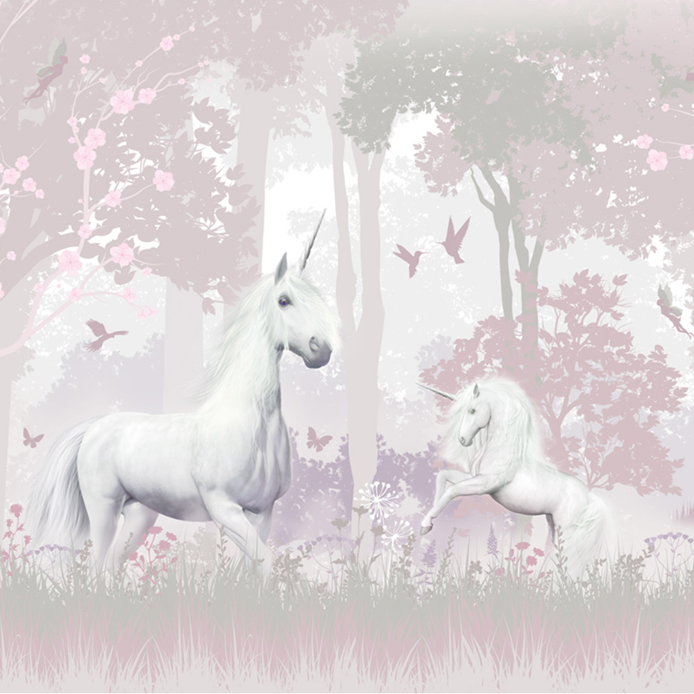 Walltastic Unicorn Forest Wall Mural Image 2