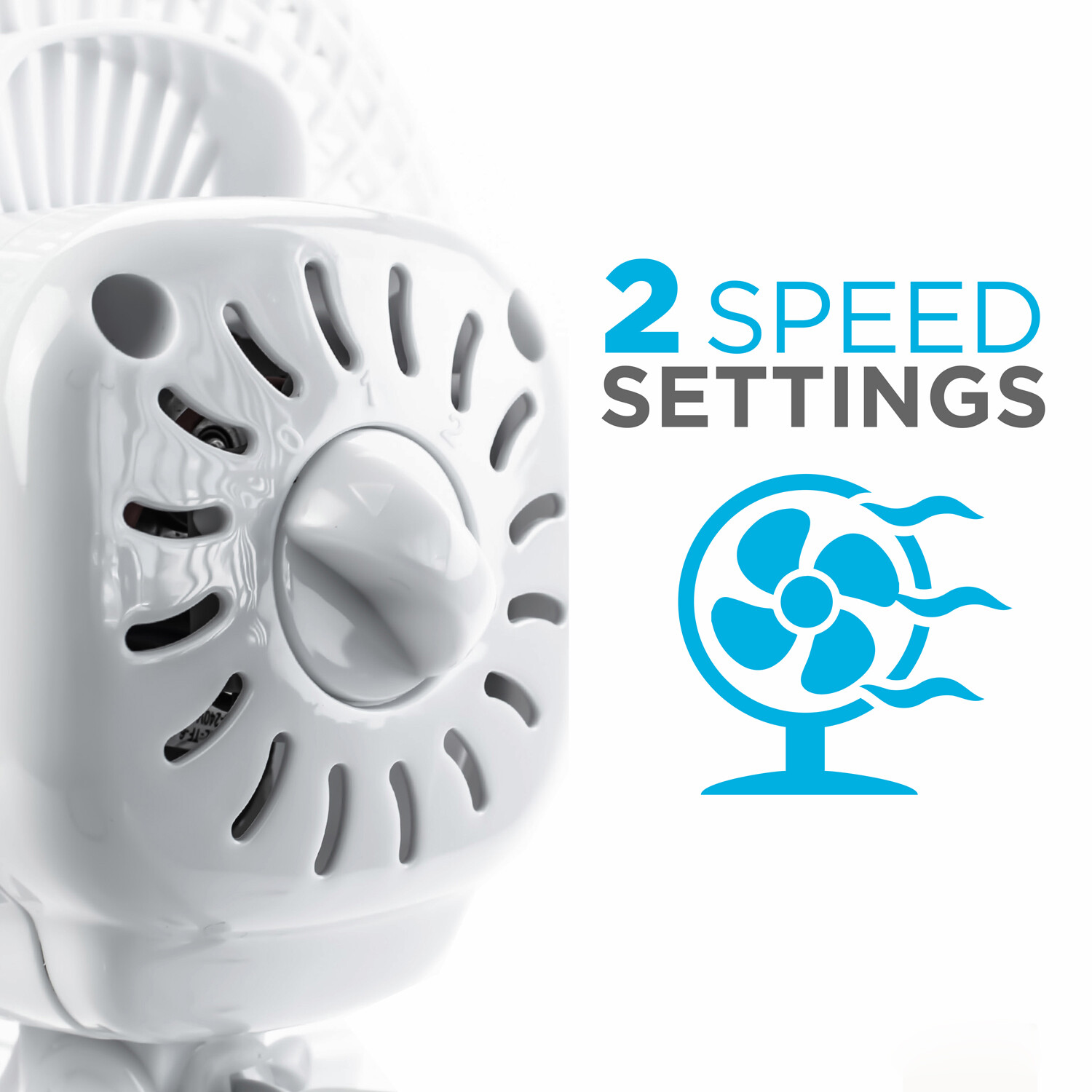 Status 6 inch Clip On Desk Fan White Image 2