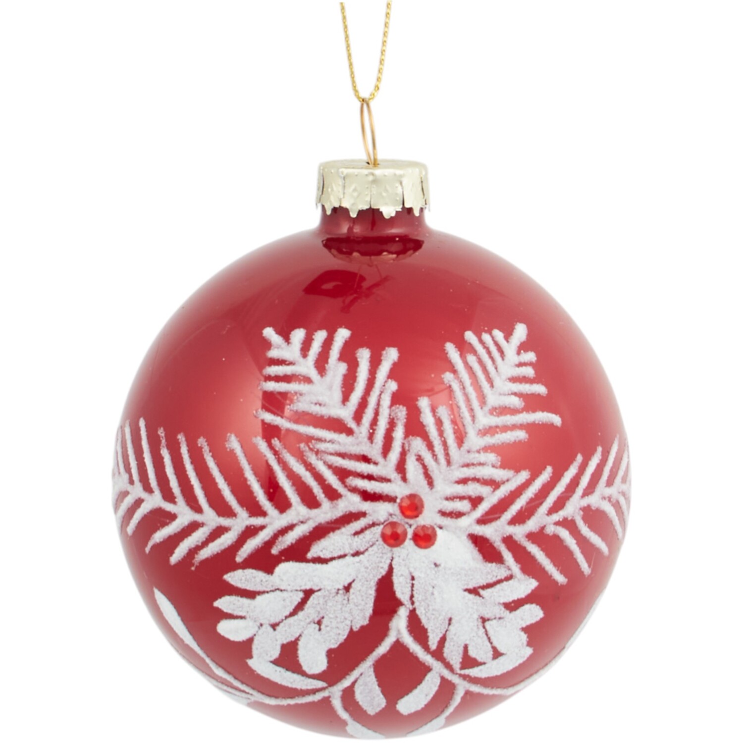 Ruby Red Winter Frost Bauble Image 2