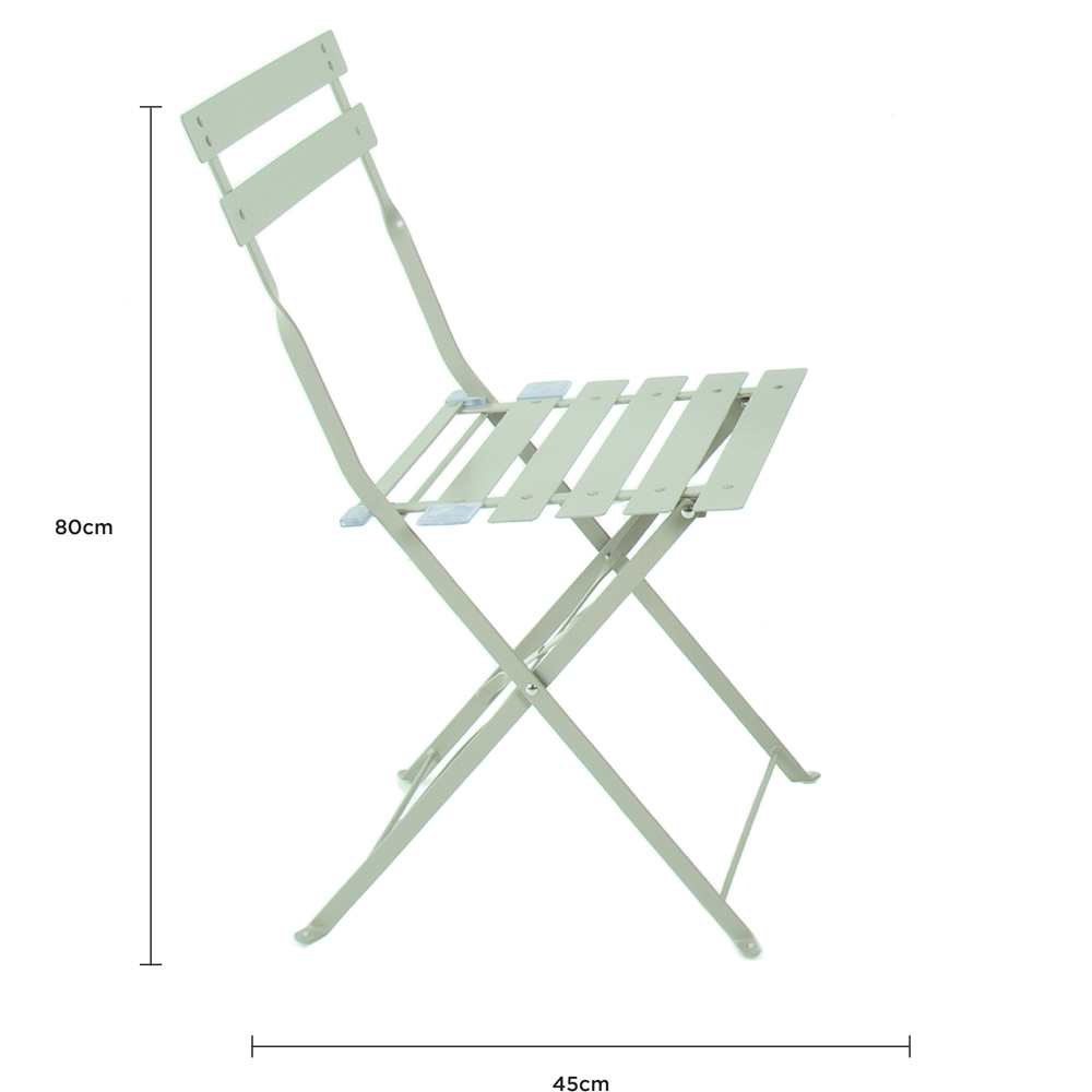 Charles Bentley Folding Metal Bistro Set Heritage Green Image 9