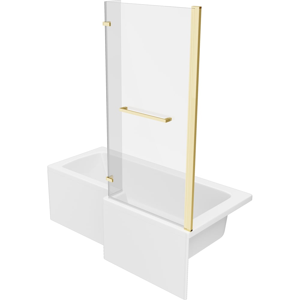 Bathstore Nazare Brushed Brass Right Hand L-Shape Shower Bath Set 1700 x 850mm Image 4